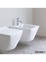 Duravit Viu Falra függesztett kerámia bidé 37x57, WonderGliss bevonattal, fehér alpin 22921500001