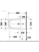 Duravit D-Neo álló bidé 37x65 cm, fehér 2294100000
