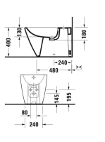 Duravit D-Neo álló bidé 37x65 cm, fehér 2294100000