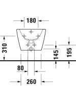 Duravit D-Neo fali bidé 37x54 cm, WonderGliss bevonattal 22941500001