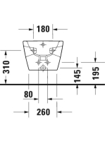 Duravit D-Neo fali bidé 37x54 cm, fehér 2295150000
