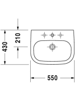 Duravit D-Code mosdó 55x43 231055