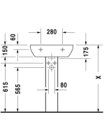 Duravit D-Code mosdó 55x43 231055
