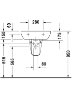 Duravit D-Code mosdó 55x43 231055