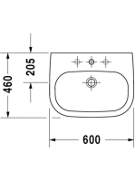 Duravit D-Code mosdó 60x46 231060 (23106000002)