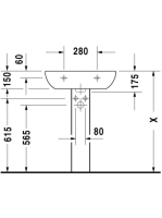 Duravit D-Code mosdó 60x46 231060 (23106000002)