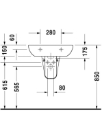 Duravit D-Code mosdó 60x46 231060 (23106000002)
