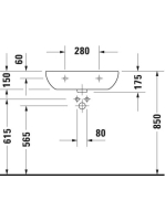 Duravit D-Code mosdó 60x46 231060 (23106000002)