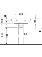 Duravit D-Code mosdó 65x50 231065