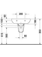 Duravit D-Code mosdó 65x50 231065