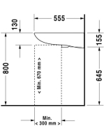 Duravit D-Code akadálymentes mosdó túlfolyó nélkül 60x55,5 23136000002