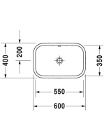 Duravit Happy D.2 ráültethető mosdó 60x40 2314600000