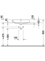 Duravit Happy D.2 ráültethető mosdó 60x40 2314600000