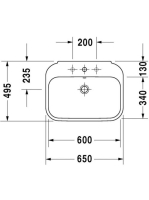 Duravit Happy D.2 mosdó 65x49,5 2316650000