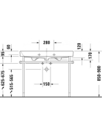 Duravit Happy D.2 aláépíthető mázas mosdó 100x50,5 2318100000