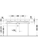 Duravit Happy D.2 aláépíthető mázas mosdó 120x50,5 2318120000