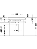 Duravit Happy D.2 aláépíthető mázas mosdó 80x50,5 2318800000