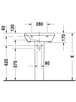 Duravit DuraStyle WonderGliss mosdó 55x44 23195500001