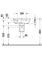 Duravit DuraStyle mosdó 55x44 2319550000