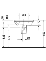 Duravit DuraStyle WonderGliss mosdó 60x44 23196000001