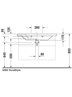 Duravit DuraStyle bútorral aláépíthető mosdó 100x48 2320100000