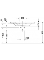 Duravit DuraStyle bútorral aláépíthető mosdó 100x48 2320100000