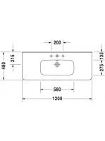 Duravit DuraStyle bútorral aláépíthető mosdó 120x48 2320120000
