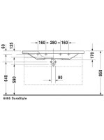 Duravit DuraStyle bútorral aláépíthető mosdó 120x48 2320120000
