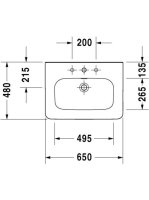 Duravit DuraStyle bútorral aláépíthető mosdó 65x48 2320650000