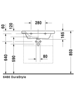 Duravit DuraStyle bútorral aláépíthető mosdó 65x48 2320650000