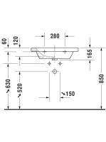 Duravit DuraStyle bútorral aláépíthető mosdó 65x48 2320650000