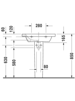 Duravit DuraStyle bútorral aláépíthető mosdó 65x48 2320650000
