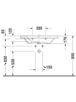 Duravit DuraStyle bútorral aláépíthető mosdó 80x48 2320800000