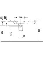 Duravit DuraStyle bútorral aláépíthető mosdó 80x48 2320800000