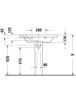 Duravit DuraStyle bútorral aláépíthető mosdó 80x48 2320800000