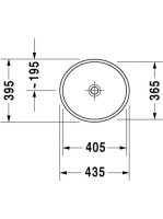 Duravit Starck 2 ráültethető mosdótál 43,5x39,5 cm 2321440000