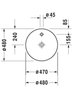Duravit Cape Cod WonderGliss mosdótál 48x48 23284800001