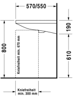 Duravit DuraStyle akadálymentes mosdó 65x57 2329650000