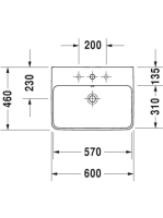 Duravit ME by Starck mosdó 60x46 2335600000