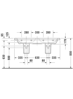 Duravit DuraStyle beépíthető duplamosdó 130x48 2338130000