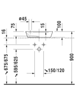 Duravit Cape Cod mosdótál 46x46 2340460000