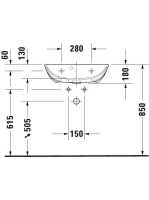 Duravit ME by Starck compact mosdó 60x40 2343600000