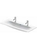 Duravit Viu kerámia mosdó 123x49 cm, két csaplyukkal, fehér 2344120024