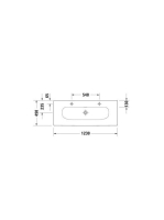 Duravit Viu kerámia mosdó 123x49 cm, két csaplyukkal, fehér 2344120024