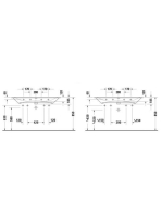 Duravit Viu kerámia mosdó 123x49 cm, két csaplyukkal, fehér 2344120024