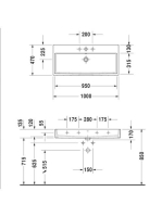 Duravit Vero Air Kerámia mosdó 100x47 cm, túlfolyó nélkül, alpin fehér 2350100041