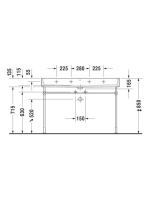 Duravit Vero Air Kerámia mosdó 120x47 cm WonderGliss bevonattal, csaplyuk nélkül, alpin fehér 23501200601