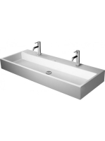 Duravit Vero Air csiszolt kerámia mosdó 120x47 cm, WonderGliss bevonattal, túlfolyó nélkül, alpin fehér 23501200721