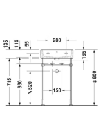 Duravit Vero Air Kerámia mosdó 50x47 cm, bútorral aláépíthető, alpin fehér 2350500000
