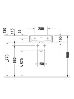 Duravit Vero Air csiszolt kerámia mosdó 50x47 cm, alpin fehér 2350500027